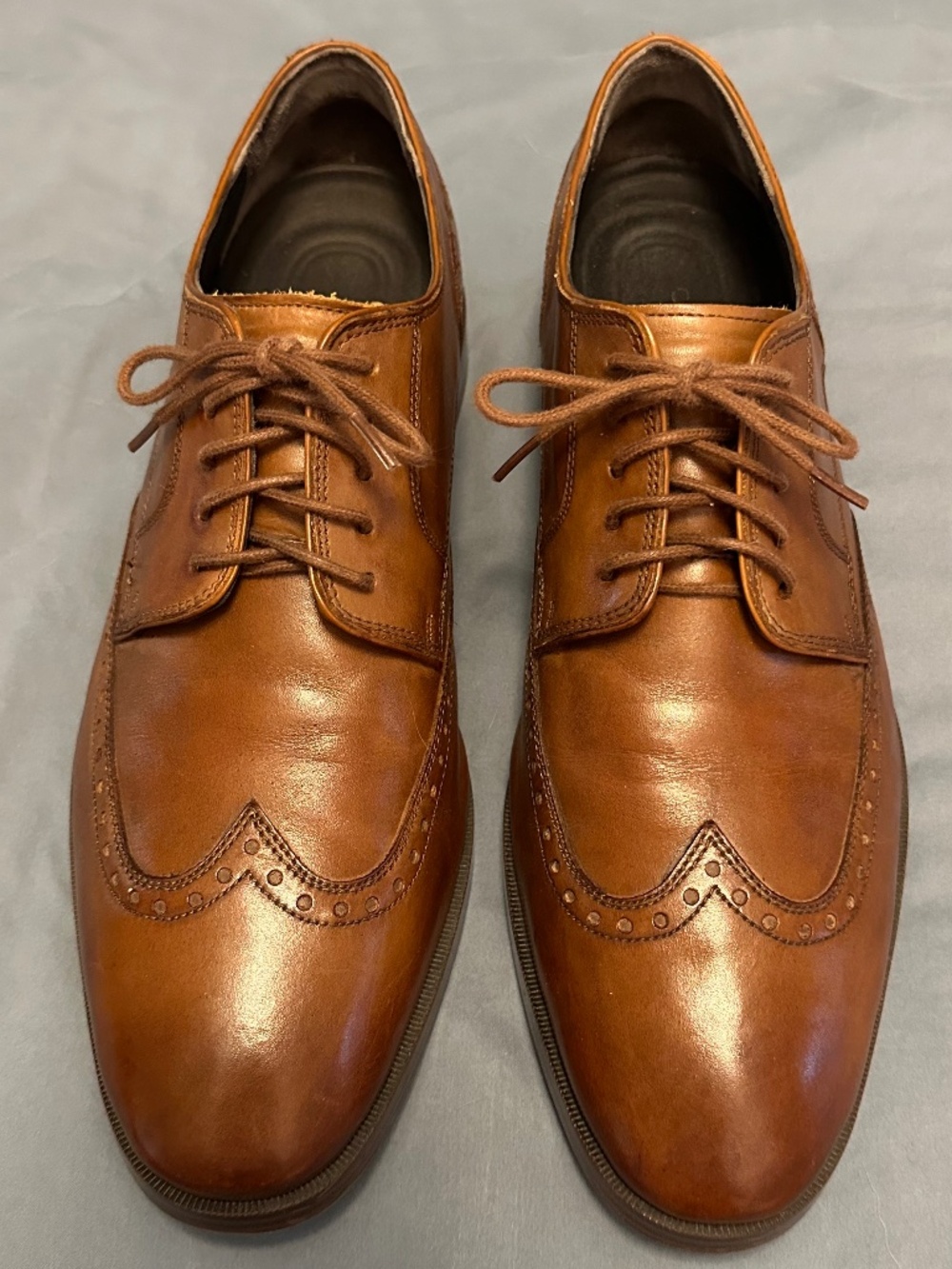 Cole Haan Wingtips in British Tan, Sz 9 1/2M EUC